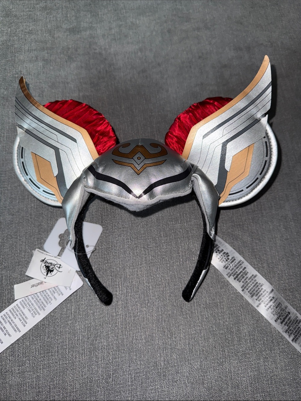 Disney Parks Thor-inspired Winged Ears Headband in Silver & Red